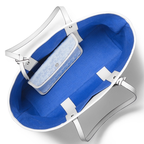 MICHAEL KORS EVA GRCIN BL MLT LG TOTE - Picture 4 of 11